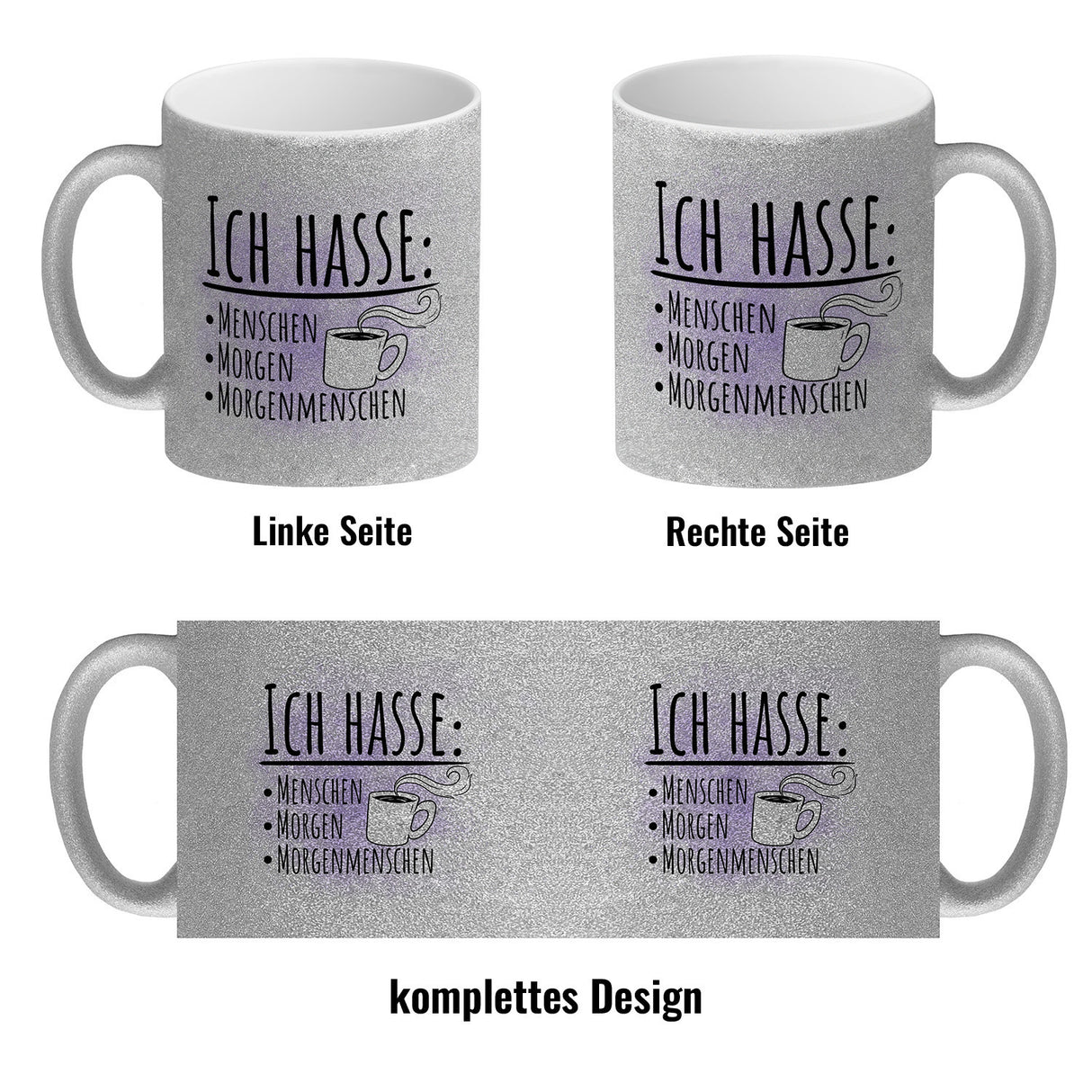 Ich hasse Menschen Morgen Morgenmenschen Kaffeebecher