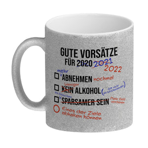 Gute Vorsätze für 2022 Kaffeebecher mit lustigem Spruch