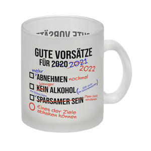 Gute Vorsätze für 2022 Kaffeebecher mit lustigem Spruch