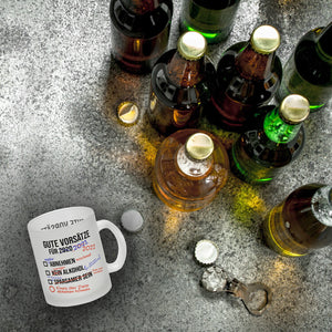 Gute Vorsätze für 2022 Kaffeebecher mit lustigem Spruch