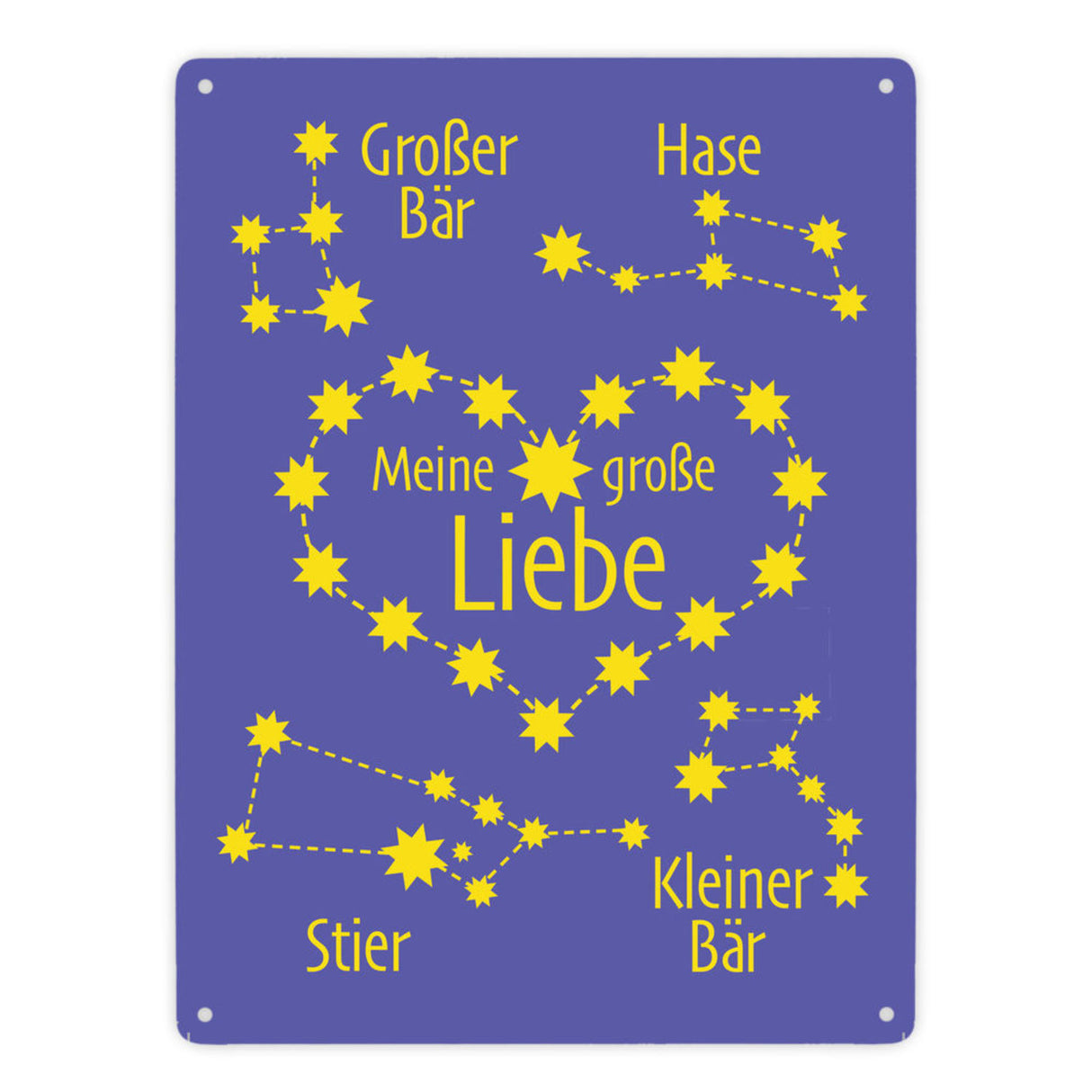 Sternbild Meine große Liebe Metallschild