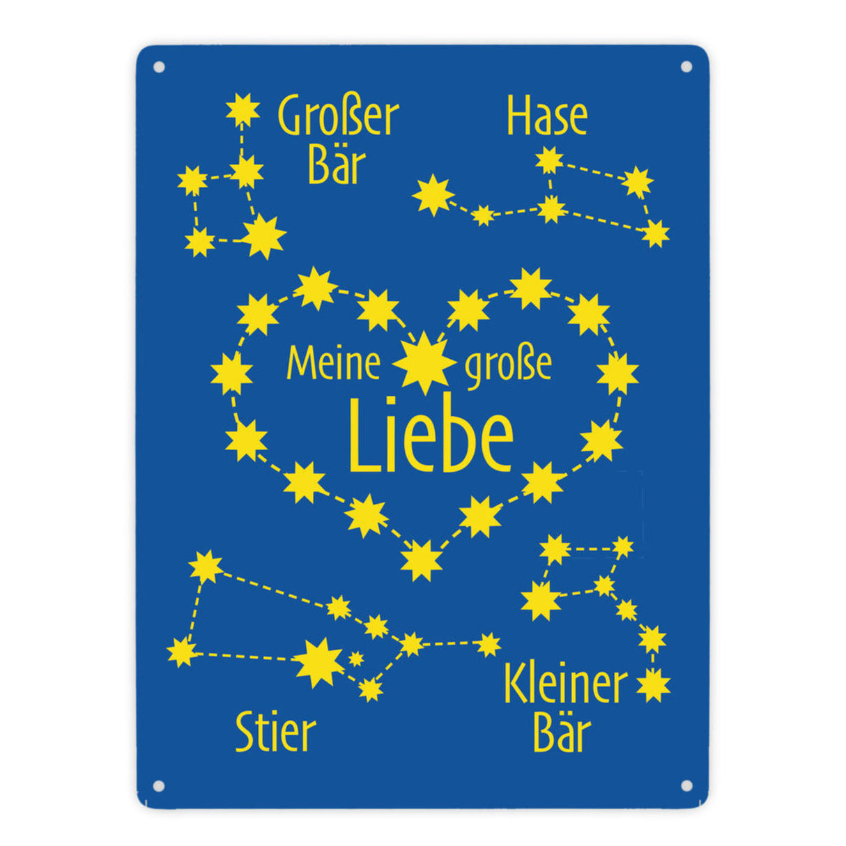 Sternbild Meine große Liebe Metallschild