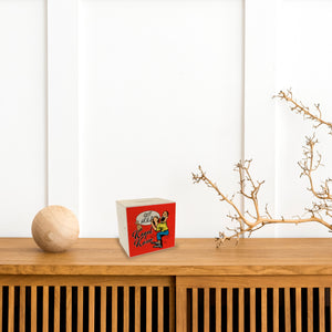 Kegelkasse Spardose Gut Holz mit lustigem Kegelspieler Motiv