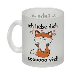 Ich liebe dich soooooo viel Kaffeebecher mit niedlichem Fuchs