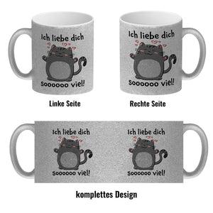Ich liebe dich soooooo viel Kaffeebecher mit niedlicher Katze