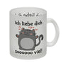 Ich liebe dich soooooo viel Kaffeebecher mit niedlicher Katze