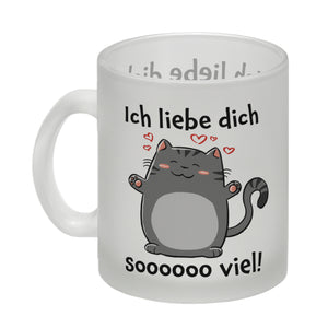Ich liebe dich soooooo viel Kaffeebecher mit niedlicher Katze