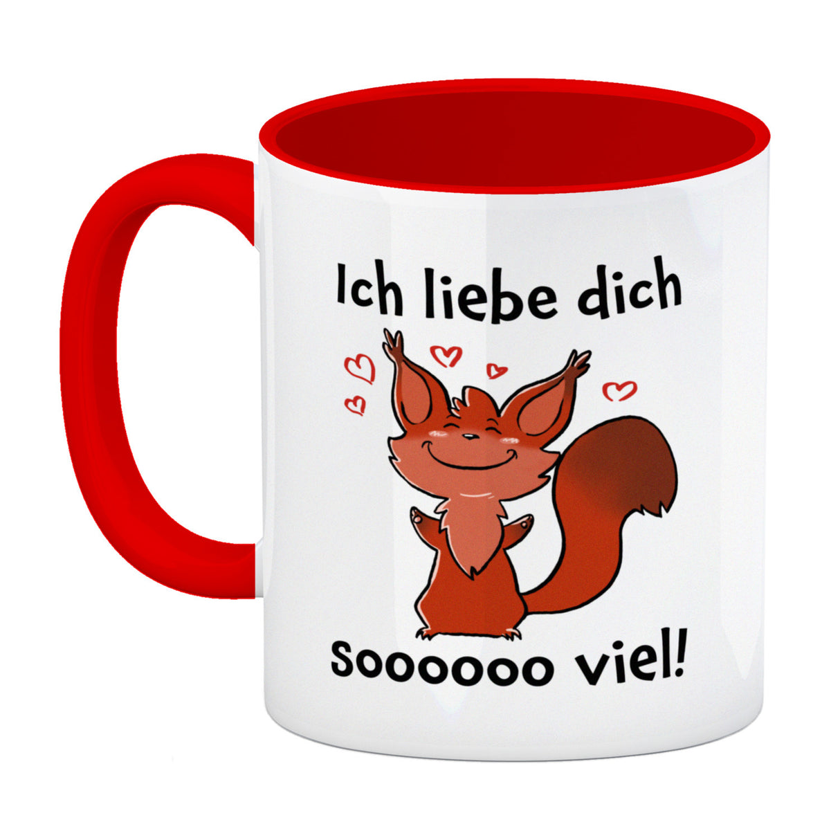 Ich liebe dich soooooo viel Kaffeebecher mit niedlichem Eichhörnchen