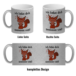 Ich liebe dich soooooo viel Kaffeebecher mit niedlichem Eichhörnchen