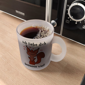 Ich liebe dich soooooo viel Kaffeebecher mit niedlichem Eichhörnchen