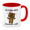 Ich liebe dich soooooo viel Kaffeebecher mit niedlichem Bärchen