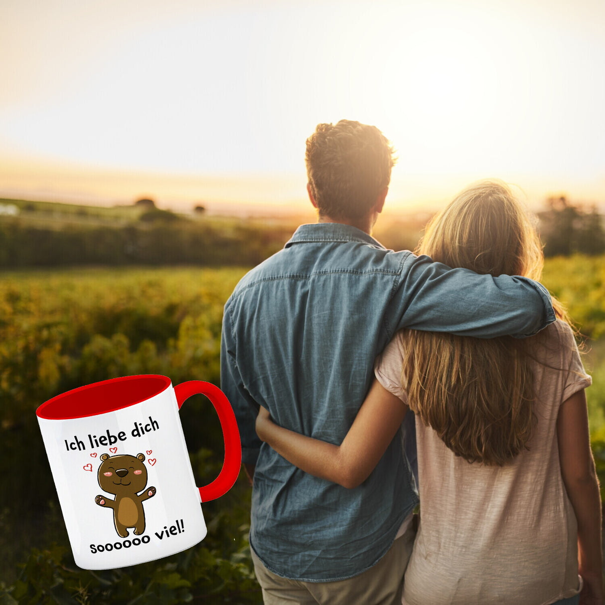 Ich liebe dich soooooo viel Kaffeebecher mit niedlichem Bärchen