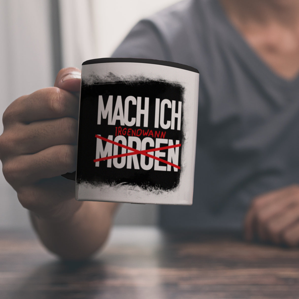 Mach ich irgendwann Kaffeebecher mit lustigem Spruch
