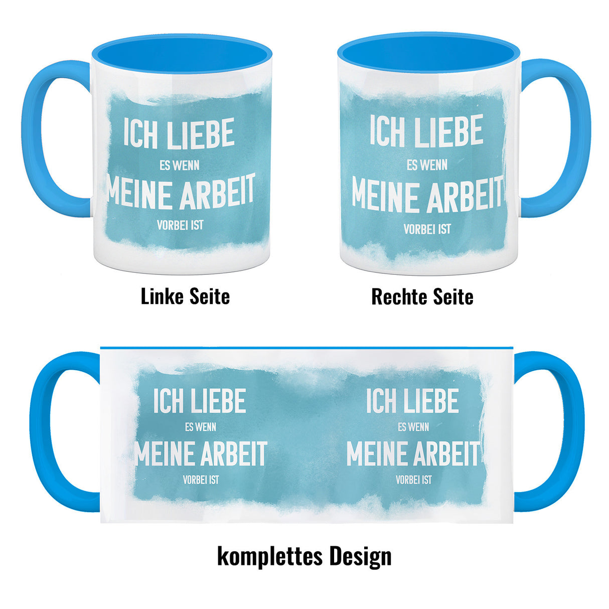 Ich liebe es wenn meine Arbeit vorbei ist Kaffeebecher