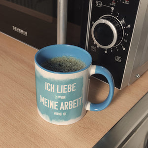 Ich liebe es wenn meine Arbeit vorbei ist Kaffeebecher
