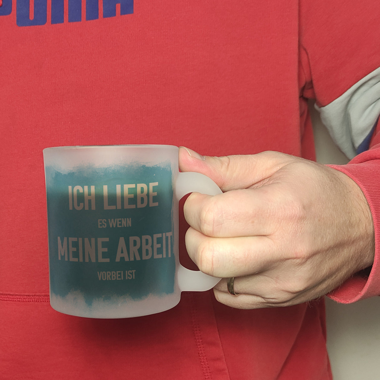 Ich liebe es wenn meine Arbeit vorbei ist Kaffeebecher