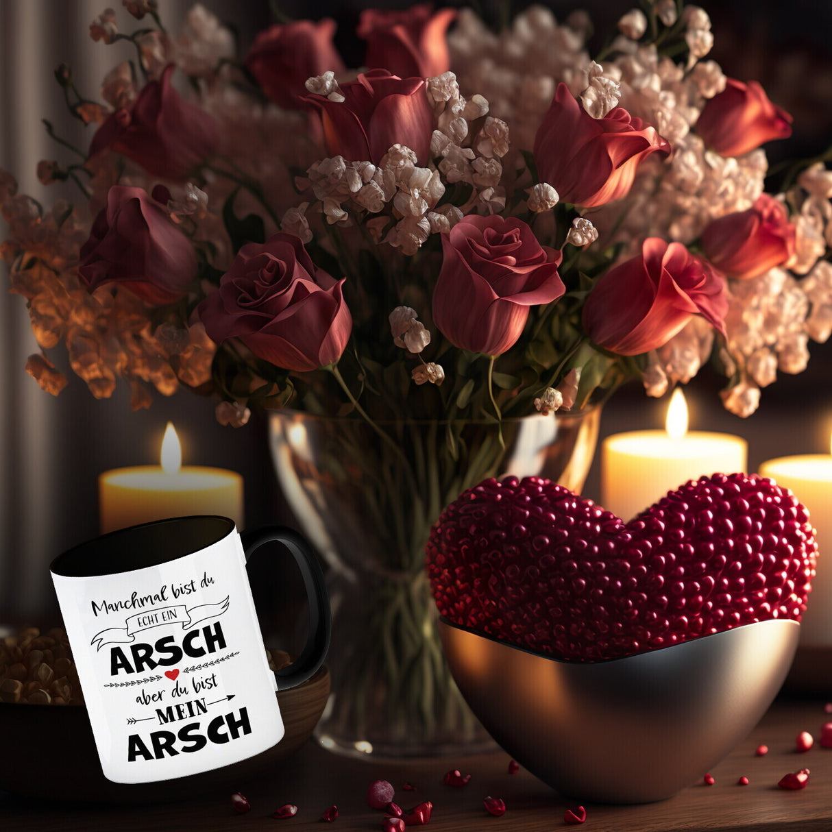 Manchmal bist du echt ein Arsch Kaffeebecher zum Valentinstag