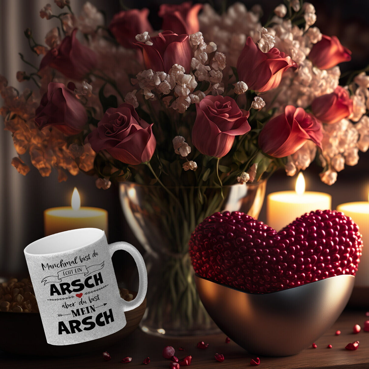 Manchmal bist du echt ein Arsch Kaffeebecher zum Valentinstag