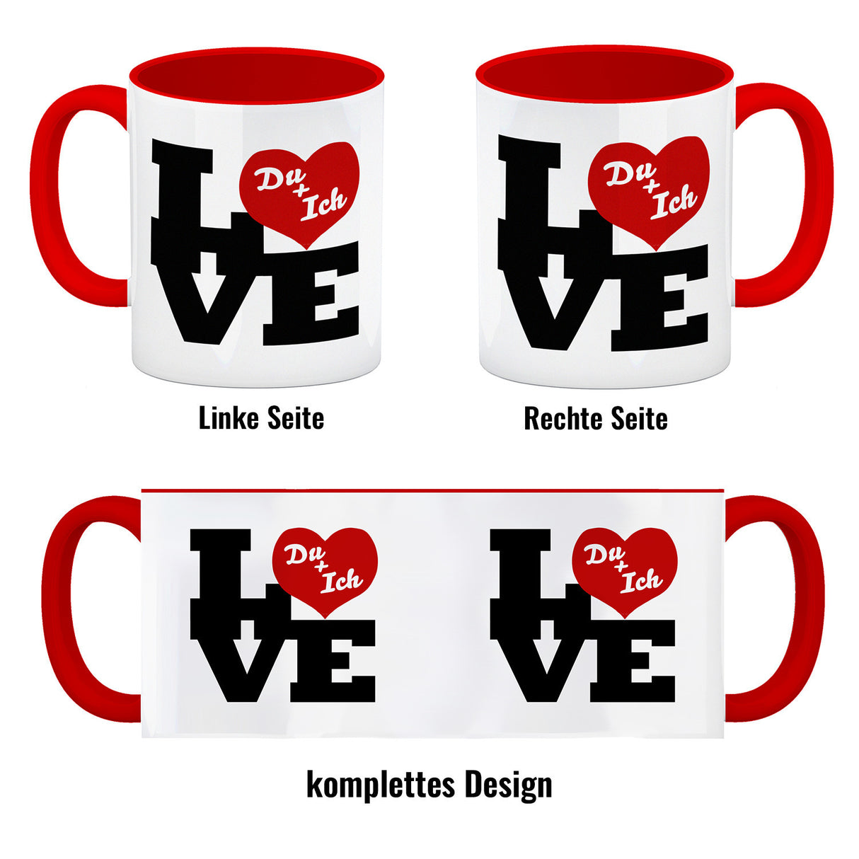 Du und ich Love Kaffeebecher zum Valentinstag