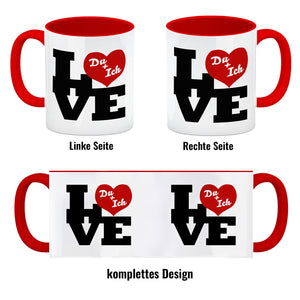 Du und ich Love Kaffeebecher zum Valentinstag