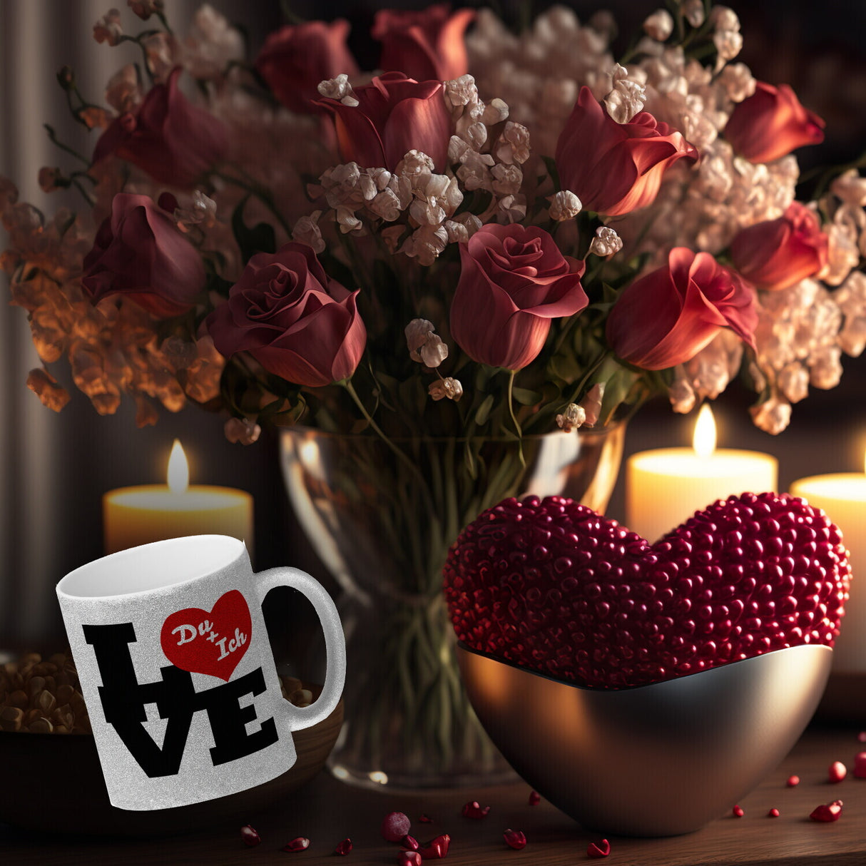 Du und ich Love Kaffeebecher zum Valentinstag