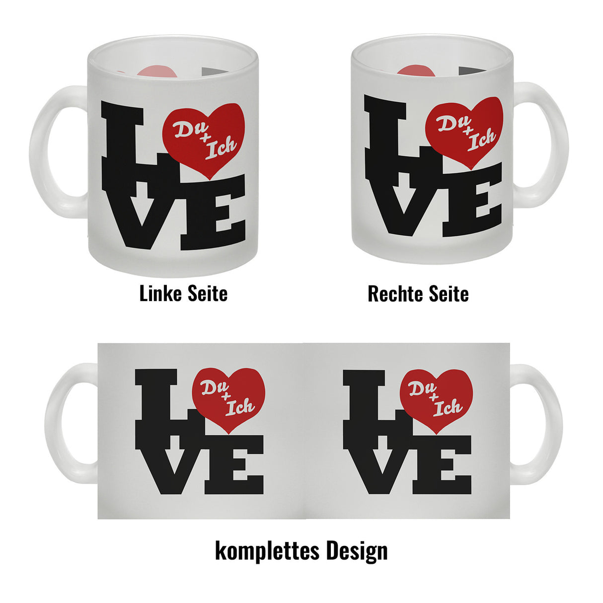 Du und ich Love Kaffeebecher zum Valentinstag