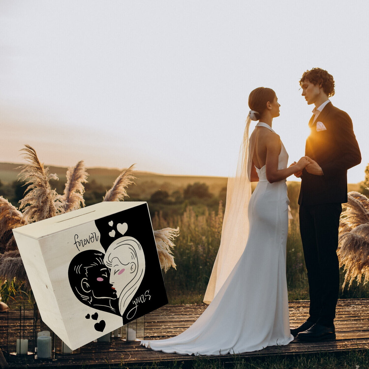 Forever yours Spardose mit küssendem Paar