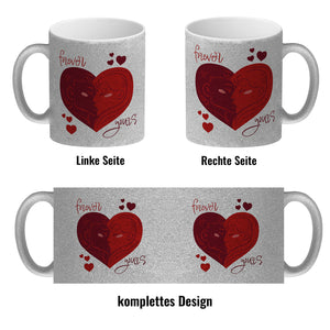 Forever yours Kaffeebecher mit küssendem Paar