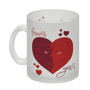 Forever yours Kaffeebecher mit küssendem Paar