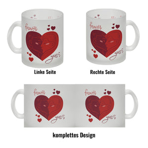 Forever yours Kaffeebecher mit küssendem Paar