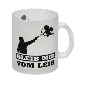 Bleib mir vom Leib Kaffeebecher mit Amor Motiv