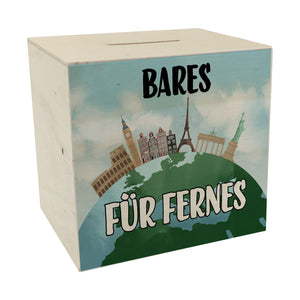 Bares für Fernes Spardose mit Reisemotiv und Sehenswürdigkeiten
