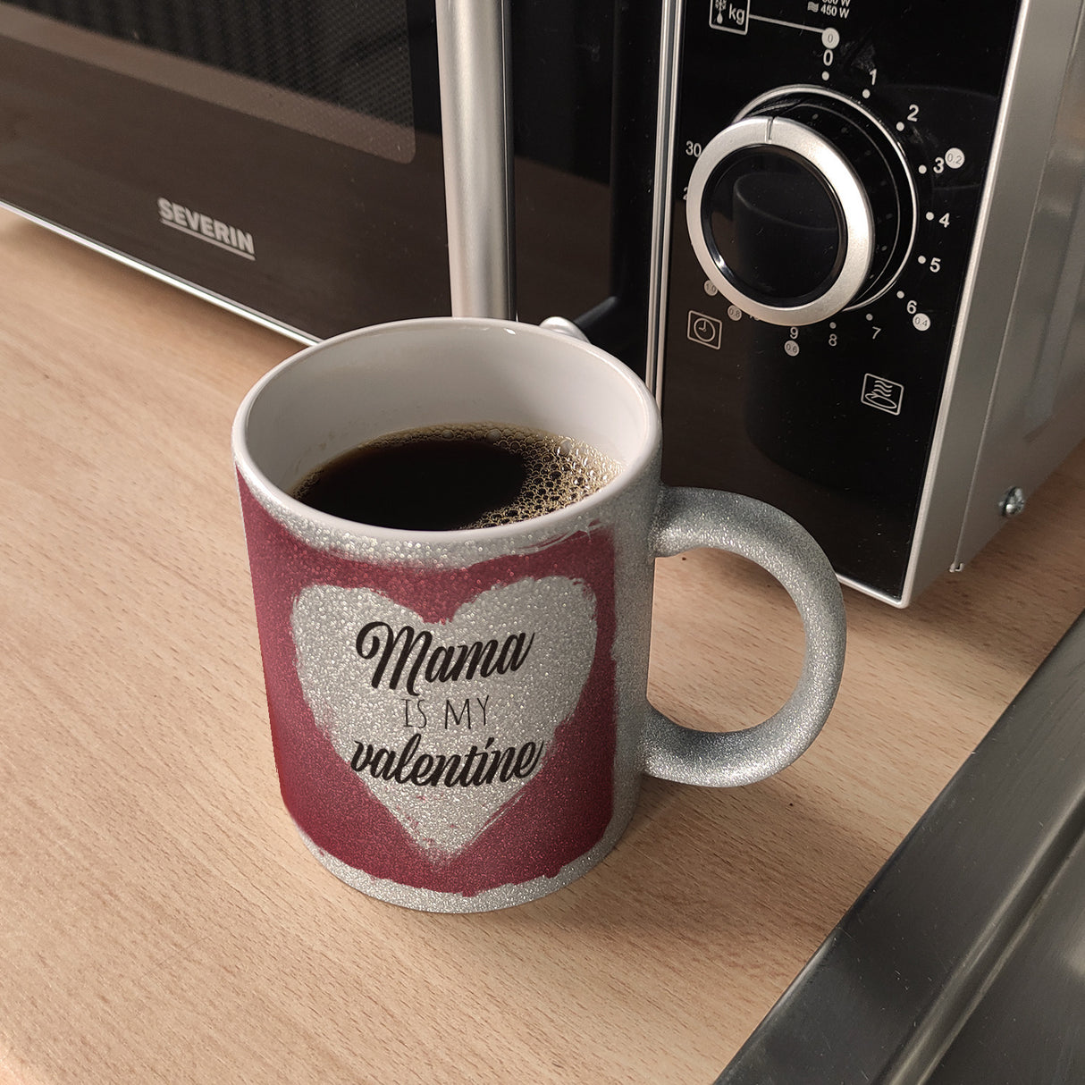 Mama is my valentine Kaffeebecher zum Valentinstag