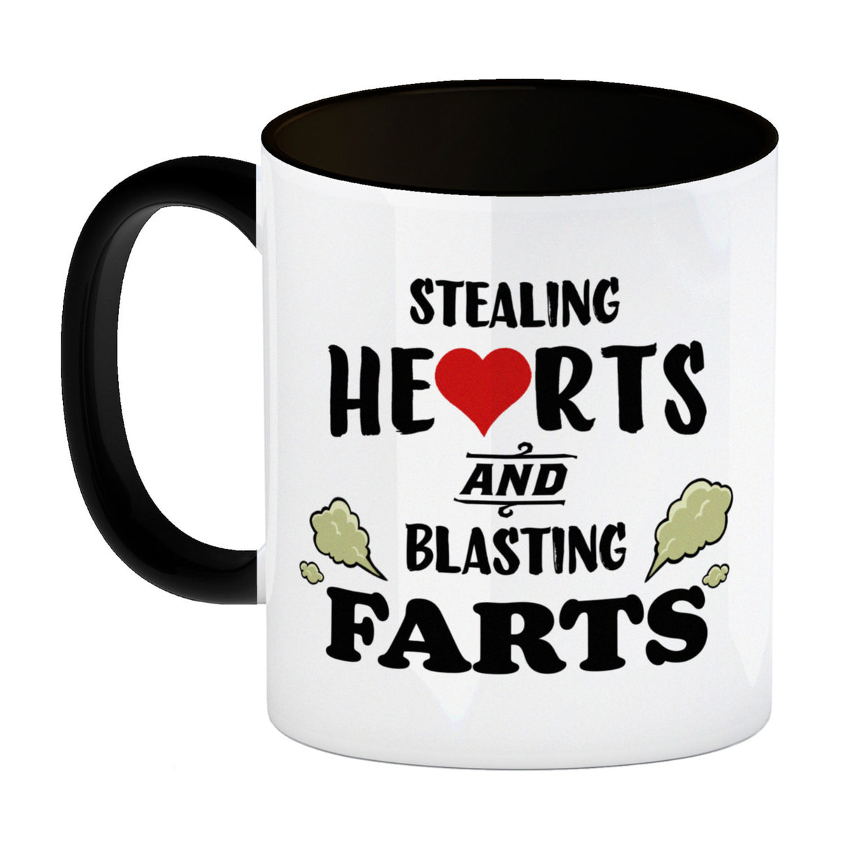 Stealing hearts and blasting farts Kaffeebecher