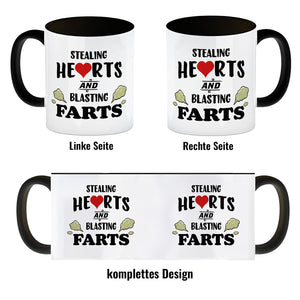 Stealing hearts and blasting farts Kaffeebecher