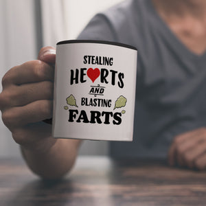 Stealing hearts and blasting farts Kaffeebecher