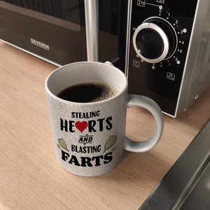 Stealing hearts and blasting farts Kaffeebecher