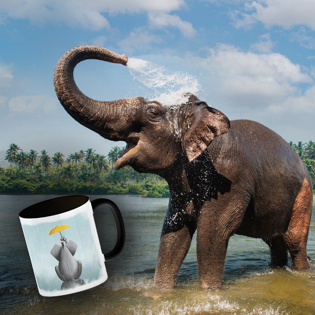Danke, dass du immer für mich da bist Kaffeebecher mit schönem Motiv und Spruch