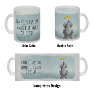 Danke, dass du immer für mich da bist Kaffeebecher mit schönem Motiv und Spruch