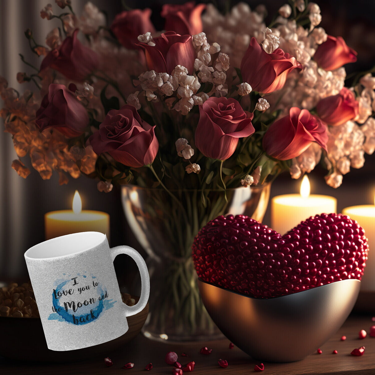 I love you to the Moon and back Valentinstag Kaffeebecher