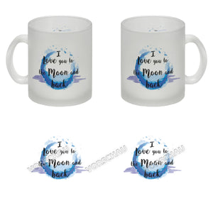 I love you to the Moon and back Valentinstag Kaffeebecher