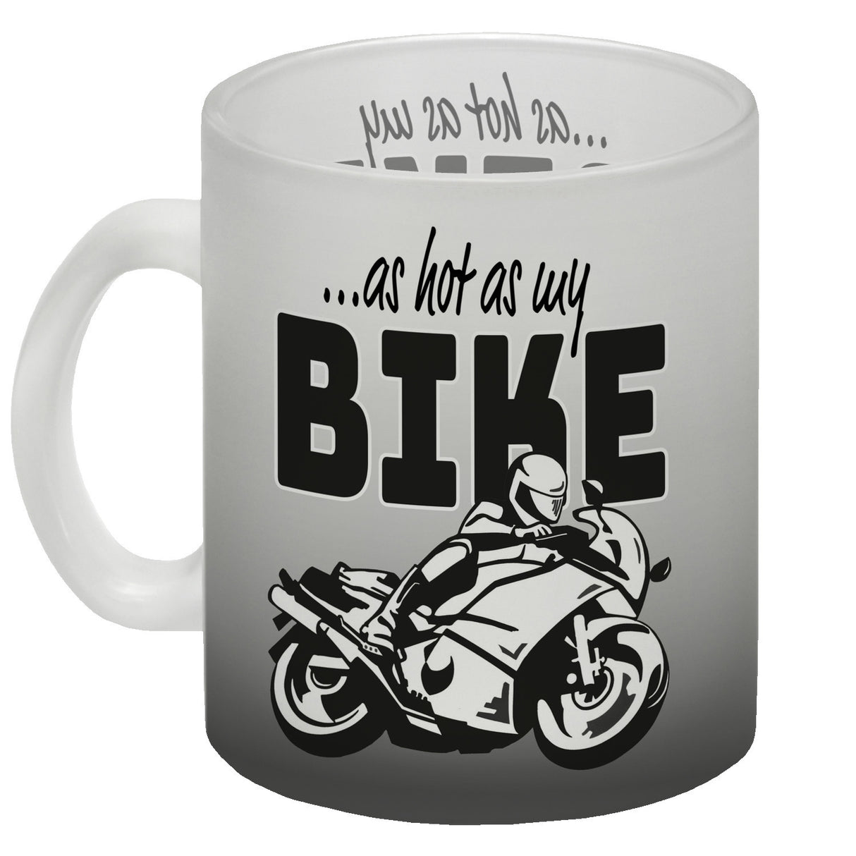 As hot as my Bike Kaffeebecher mit coolem Motorradfahrer Motiv in lila