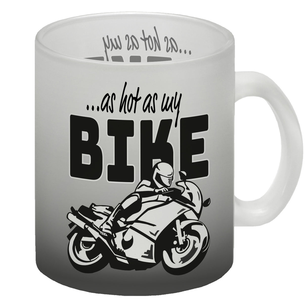 As hot as my Bike Kaffeebecher mit coolem Motorradfahrer Motiv in lila