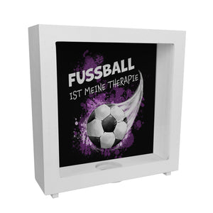 Fußball ist meine Therapie Spardose mit Fußball-Motiv