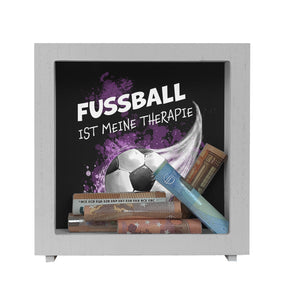 Fußball ist meine Therapie Spardose mit Fußball-Motiv