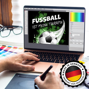 Fußball ist meine Therapie Spardose mit Fußball-Motiv