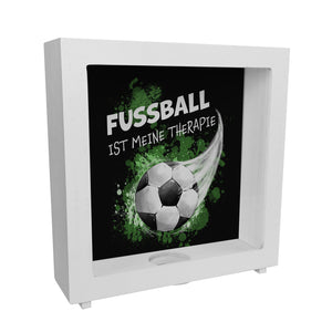 Fußball ist meine Therapie Spardose mit Fußball-Motiv