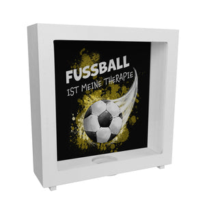 Fußball ist meine Therapie Spardose mit Fußball-Motiv