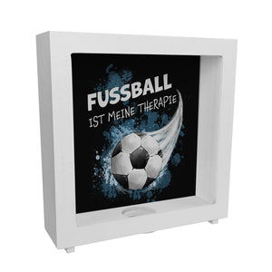 Fußball ist meine Therapie Spardose mit Fußball-Motiv