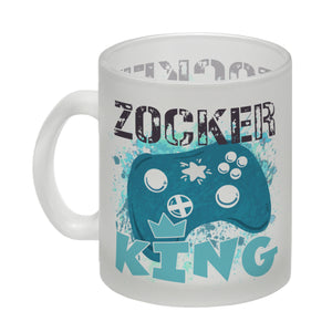 Zocker King Kaffeebecher mit Controller Motiv